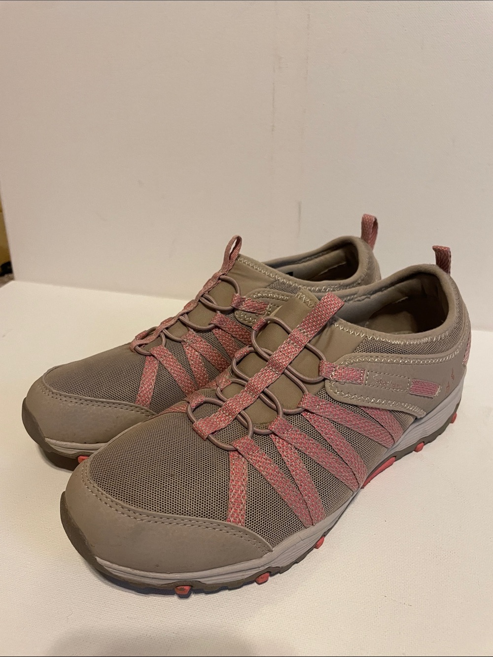 Skechers Taupe and Dusty Rose Casual Sneakers